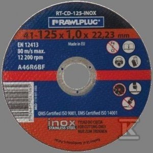 115X1,0X22,23MM ŚCIERNICA KORUNDOWA DO CIĘCIA STALI NIERDZEWNEJ RT-CDI-115/1