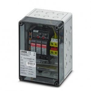 Skrzynka z ogranicznikami przepięć dla 1 MPPT / Phoenix-Contact / 1000DC / 1MPP-SPD-S / box 1 MPPT / 1182566 / Ogranicznik przepięć typ T1/T2 w szczelnej (IP65) obudowie z wyprowadzonymi przepustami (dławnicami)