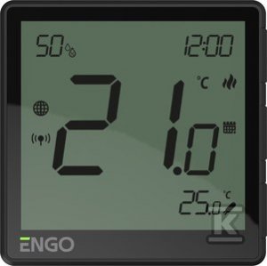 Regulator temperatury Internetowy, ENGO EONE-230B podtynkowy, dobowy, ZigBee, czarny, 230V