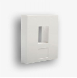 Adapter 45x45mm 1xRJ45, RJ12, biały