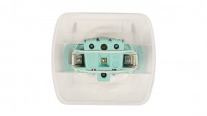 Simon Akord Gniazdo bryzgoszczelne z/u IP44 z klapką dymną białe AGZ1Be/11a