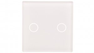 TouchMe Mały panel szklany, łącznik podwójny, biały TM531W
