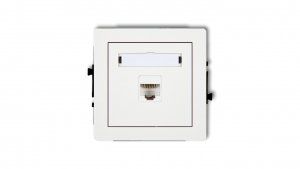 DECO Mechanizm gniazda komputerowego pojedynczego 1xRJ45, kat. 6, 8-stykowy, biały mat 25DGK-3