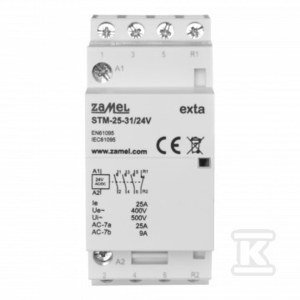 Stycznik modułowy instalacyjny 25A, 3xNO + 1xNC, 24V AC/DC STM-25-31/24V EXT10000293