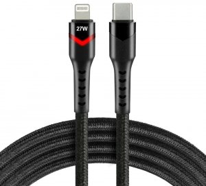 KABEL USB-C / Lightning Apple iPhone LED RGB everActive CBB-1CIR 100cm PD 27W
