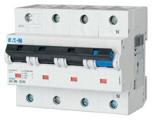 Wyłącznik nadprądowy 25kA, In=40A, charakterystyka B. 3+N biegunowy. AZ-3N-B40 174522
