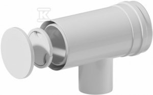 Kolano redukowane [nowe] PP-AL 87° DN60/100mm x 80/125mm z rewizją z uszczelką [EPDM] 