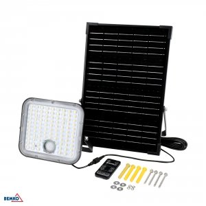 NAŚWIETLACZ SOLARNY LED SOLPAR 30W 4800LM 3000/4000K IP65 CZARNY CZ. PIR