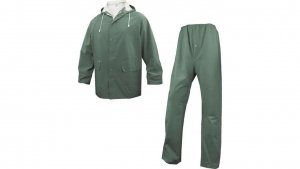 Komplet przeciwdeszczowy XL bluza   spodnie poliestru powlekanego PVC zielony EN304VEXG2