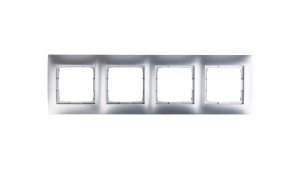 Simon 54 Premium Ramka poczwórna srebrny mat DR4/43
