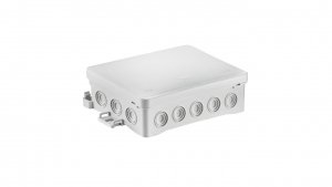 Puszka naścienna 90x40x135mm z dławnicą zintegrowaną samozatrzaskowa, bezhalogenowa, seria FASTBOXiHOOK szara IP54 NS9 35404102