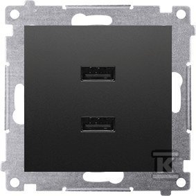 ŁADOWARKA 2XUSB 2.1A, 5V CZARNY SIMON54