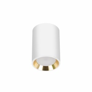 CHLOE GU10 MINI NATYNKOWA GU10 250V IP20 70x100mm BIAŁY, ŚRODEK ZŁOTY okrągła 