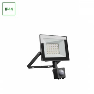 NOCTIS LUX 4 NAŚWIETLACZ 30W CW 230V IP44 141x185x53mm CZARNY czujnik ruchu PIR