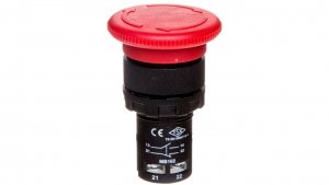 Przycisk dłoniowy bezpieczeństwa monoblok, 1NO 1NC, grzybek 40 mm, czerwony T0-MB102E