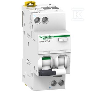 Wyłącznik różnicowoprądowy z członem nadprądowym iDPNHVigi-C20-30-A C 20A 1N-biegunowy 30 mA typ A A9D37620