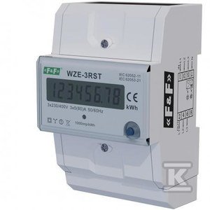 Trójfazowy licznik zużycia energii 80A, z funkcją RESET WZE-3RST