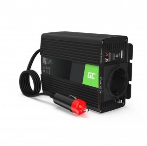 PRZETWORNICA NAPIĘCIA INWERTER Green Cell 12V -|} 230V 150W/300W CZYSTA SINUSOIDA INV29