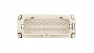 Wkład złącza 16P PE męski 16A 500V EPIC H-BE 16 SS DR 10194000