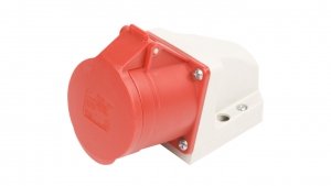 Gniazdo stałe 32A 5P 400V czerwone IP44 /mała obudowa/ 125-6k