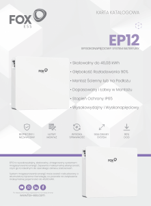 Magazyn energii FoxESS Storage Battery HV EP12