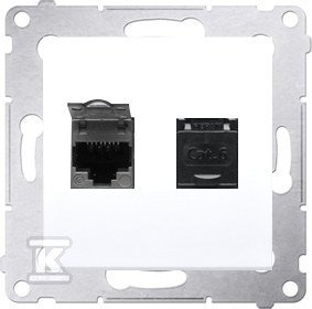 Gniazdo komputerowe podwójne RJ45 DMR942