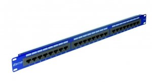 Panel 19 , 24xRJ45 UTP kat.5e (1U) niebieski