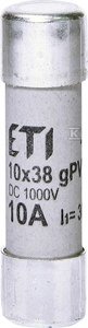 Wkładka cylindryczna PV topikowa CH10x38 gPV 10A/1000V DC 002625075 ETI
