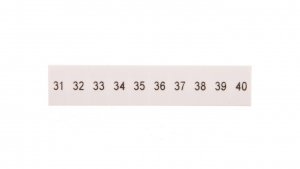 Oznacznik do złącz szynowych, opisówka ZB 5 numerowana od 31-40 kolor biały /10szt./