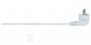 Przewód przyłączeniowy -wtyczka kątowa OWY (H05VV-F) 3x1mm2 - 1,5m - biały .0015 F5