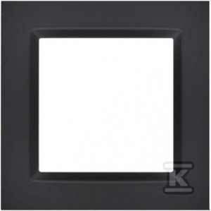Łącznik schodowy z podświetleniem LED (moduł) 10AX, 250V~, zaciski śrubowe, czarny mat, SIMON10 + Ramka 1-krotna - uniwersalna poziom i pion, czarny mat, SIMON10 DMR838