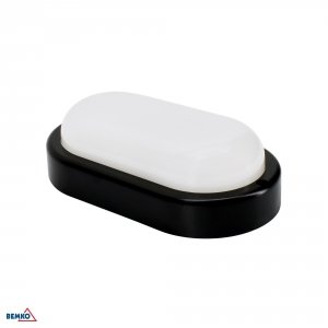 OPRAWA LED KANLO OWALNA 8W 4000K 760LM IP54 CZARNA CZ. MIKR.