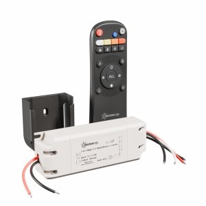 ZESTAW KONTROLER DO PASKA LED 12V/24V 120W/240W 10A RGB DIMM PILOT 1S +UCHWYT CZARNY KONEKTO MESH
