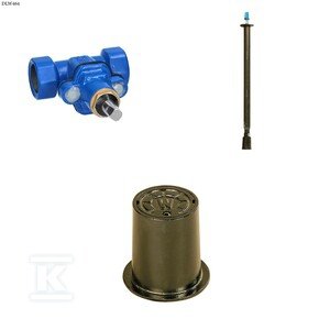 Zasuwa gwintowana ZG2 DN32, PN16, GJS + obudowa teleskopowa + skrzynka żeliwna ZESTAW DLW464