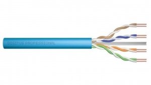 Kabel teleinformatyczny U/UTP kat.6A LS0H drut niebieski B2ca DK-1616-A-VH-5 /500m/
