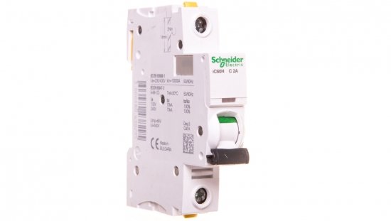 Wyłącznik nadprądowy 1P C 2A 10kA AC iC60H-C2 A9F07102