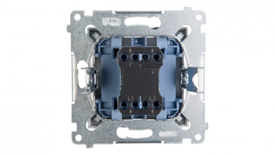 Simon 54 Łącznik krzyżowy srebrny mat DW7A.01/43