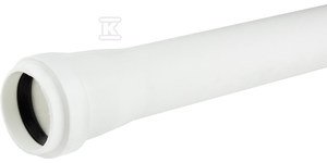 Rura PP-HT 32x1.8x2000 kielichowa, sanitarna, do kanalizacji wewnętrznej, kolor biały