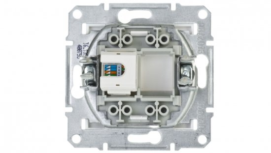 ASFORA Gniazdo komputerowe pojedyncze RJ45 kat.5e bez ramki białe EPH4300721