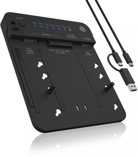 Stacja klonująca i dokująca IcyBox  IB-2913MCL-C31 dla M.2 NVMe SSD i HDD