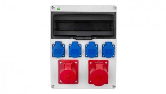 RS rozdzielnica siłowa 13-modułów wyłącznik 0/1 2X2P+Z, 3P+N+Z 16A, 3P+N+Z 32A natynkowa IP44 6210-16