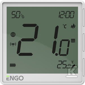 Regulator temperatury Internetowy, ENGO EONE-BATW natynkowy, dobowy, ZigBee, biały, akumulatorowy