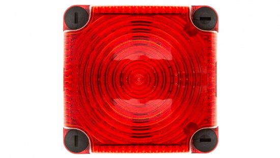 Sygnalizator ostrzegawczy czerwony 24V DC LED błyskowy podwójny 853.110.55
