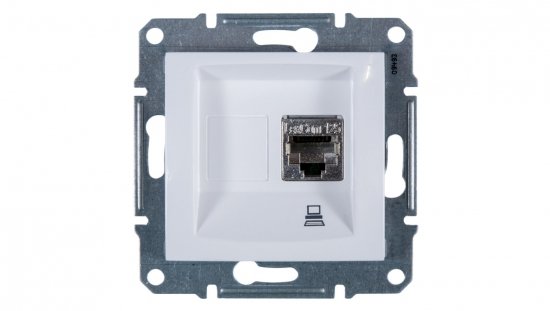 Sedna Gniazdo komputerowe pojedyncze RJ45 kat.5e FTP białe SDN4500121