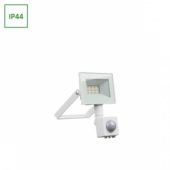 NOCTIS LUX 4 NAŚWIETLACZ 10W NW 230V IP44 94x150x53mm BIAŁY czujnik ruchu PIR