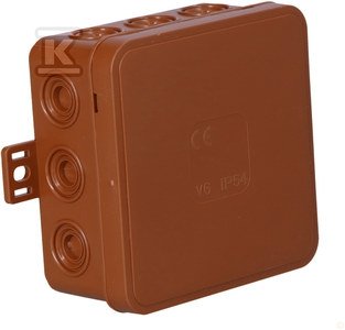 Puszka hermetyczna V6 termoutwardzalna IP54 brąz-klik 85x85x41 ONNLINE .0291 F1