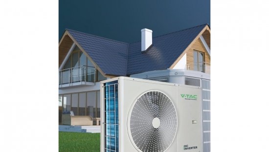 Pompa ciepła monoblok 12kW 1-faz V-TAC ATW +grzałka 3kW VT-M12KW-P1H3-W 32