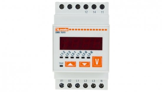 Woltomierz trójfazowy cyfrowy modułowy 15-660V DMK70R1