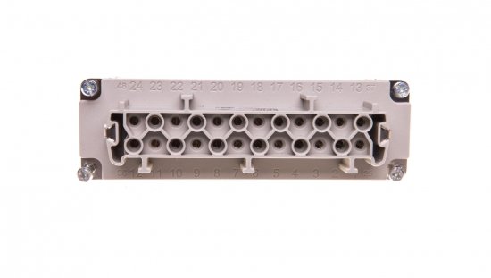 Wklad złącza 24P+PE żeński 16A 500V EPIC H-BE 24 BS 10197100