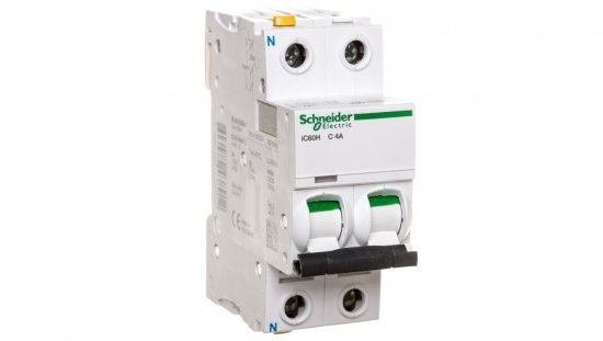 Wyłącznik nadprądowy 1P+N C 4A 10kA AC iC60H-C4-1N A9F07604